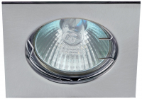 Светильник встраиваемый литой квадрат MR16 KL2 CH ,12V/220V, 50W хром (100/2100) ЭРА