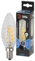 Лампа светодиодная филаментная F-LED BTW-7W-840-E14 (филамент, свеча витая, 7Вт, нейтр, E14 (10/100/