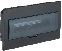 Корпус модульный пл. встр. ЩРВ-П-18 черный IP41 IEK