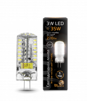 Лампа светодиодная LED 3вт 12в G4 теплый капсульная Gauss
