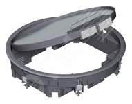Лючок GESR7U (универсальный) 10xModul45 (полиамид, черный)