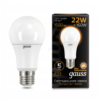 Лампа светодиодная LED 22Вт E27 3000K A70 Gauss