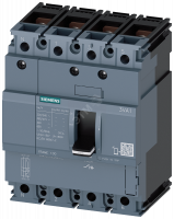 Выключатель в литом корпусе 3VA1 IEC типоразмер 100 класс отключающей способности S ICU=36кА 415В 4P