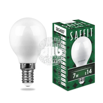 Лампа светодиодная LED 7вт Е14 дневной матовый шар
