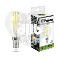 Лампа светодиодная LED 5вт Е14 белый шар FILAMENT