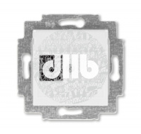 Розетка информационная ABB Levit RJ45 категория 5e и заглушка белый