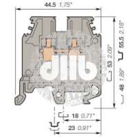 Клемма винтовая M4/6N 4 мм.кв синяя
