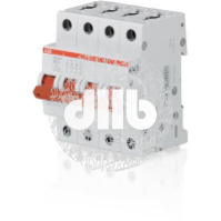 Рубильник 4П SD204r 16A рычаг красный