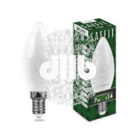 Лампа светодиодная LED 7вт E14 теплый матовая свеча