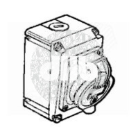 Розетка в корпусе IP44 2К+З 230v 63А Hypra
