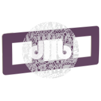 Рамка UNICA STUDIO трехпостовая лиловый/бежевый