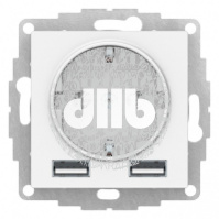 ATLASDESIGN РОЗЕТКА 16А с 2 USB A+A, 5В/2,4А, 2х5В/1,2А, механизм, БЕЛЫЙ