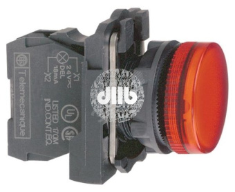 Лампа сигнальная 22В 230/240V красная
