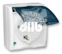 Simon15 Aqua Розетка 2Р+Е Schuko с крышкой полупр. IP54 16А 250В винтовой зажим S15A белый