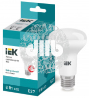 Лампа светодиодная LED рефлекторная 8вт E27 R63 белый ECO