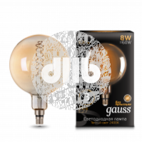 Лампа светодиодная LED 8Вт Е27 2400К 620Лм Vintage Filament Flexible G200 200*300mm Golden Gauss