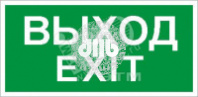 Пиктограмма ПЭУ 011 «Выход/Exit» (242х50) PC-M