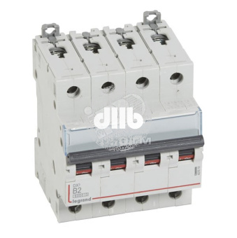 Выключатель автоматический четырехполюсный 2А B DX3 6kA/10kA