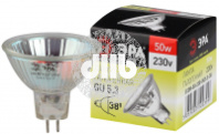 Лампа накаливания галогенная GU5.3-JCDR (MR16) -50W-230V-CL (галоген, софит, 50Вт, нейтр, GU5.3) ЭРА