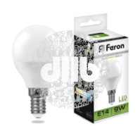 Лампа светодиодная LED 9вт Е14 белый матовый шар