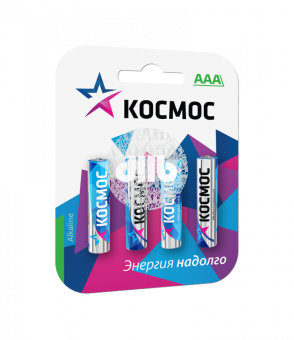 Элемент питания  LR03 (AAA) 1.5V Alkaline 4BL CLASSIC Космос