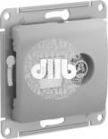 GLOSSA РОЗЕТКА двойная ТВ + компьютерная RJ45, кат. 5Е, АЛЮМИНИЙ