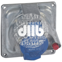 Розетка встраиваемая IP44 2К+З 230v 16А Hypra Pr