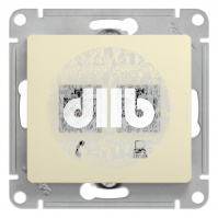 GLOSSA Розетка телефон/компьютер RJ11+RJ45 категория 5е в рамку бежевая
