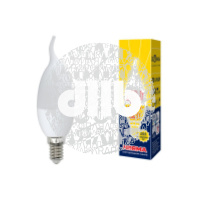 LED-CW37-11W/WW/E14/FR/NR Лампа светодиодная. Форма ''свеча на ветру'', матовая. Серия Norma. Теплый