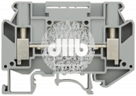 THROUGH TYPE FOR ISOLATING TERMINALS 6MM2 SCREW MOUNTING 2 CONNECTION POINTS GREY
