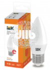Лампа светодиодная LED 9вт Е27 тепло-белый матовая свеча ECO