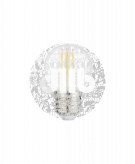 Лампа сетодиодная декоративная LED 8w E27 4000K шар прозрачный филамент 230/50 Jazzway