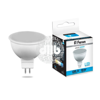 Лампа светодиодная LED 5вт 230в G5.3 дневной