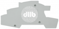 ALPHA, lid, for installation terminals 2.5 mm2, gray, W: 2 mm