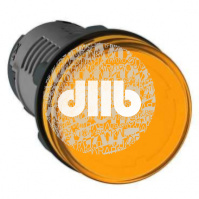 Лампа сигнальная желтая LED 220В DC