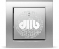 Выключатель Бриллиант одноклавишный проходной серебро