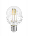 Лампа сетодиодная декоративная LED 8w E27 4000K груша прозрачная филамент 230/50 Jazzway