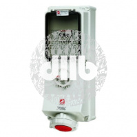 Розетка настенная механическая блокировка 32А 3Р+N+E IP67 DUO