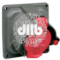Розетка встраиваемая IP44 2К+З 400v 16А HypraPr