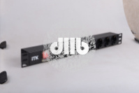 Блок розеток 8 розеток немецкий стандарт с LED выключателем 1 юнит вход С14 без шторок