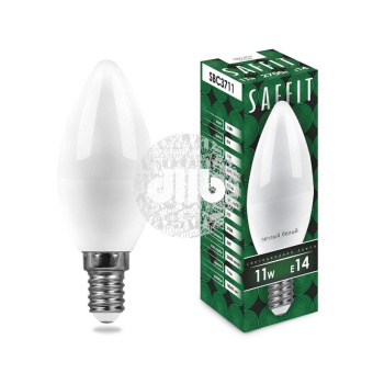 Лампа светодиодная LED 11вт Е14 теплый матовая свеча