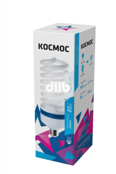 Лампа энергосберегающая КЛЛ 85/842 E40 D83х255 спираль мини Космос