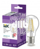 Лампа светодиодная LED 11вт Е27 белый FILAMENT