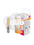 Лампа светодиодная LED 6Вт E14 CLP75 тепло-бел, Filament прозр.шар OSRAM