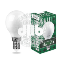 Лампа светодиодная LED 11вт Е14 белый матовый шар