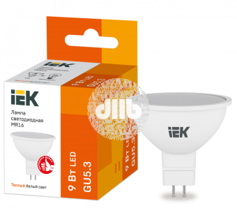 Лампа светодиодная LED 9вт 230в GU5.3 тепло-белый