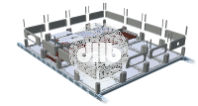 Панель навесная передняя для Cubo P 300 x 300 мм , размер 300 мм, вкл. фиксатор уровня, алюминий