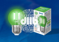 Лампа светодиодная декоративная цветная LED 5вт 200-250В шар 350Лм Е27 ЗЕЛЕНЫЙ Uniel Air color