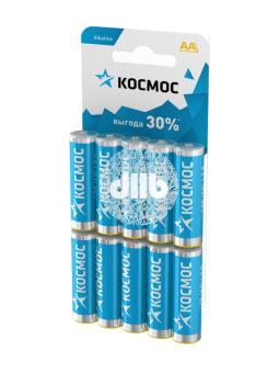 Элемент питания LR6 AA, Alkaline 1.5В, 10шт/уп Космос