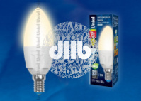 Лампа светодиодная LED 7вт 175-250В свеча матовая 600Лм Е14 3000К Uniel ЯРКАЯ